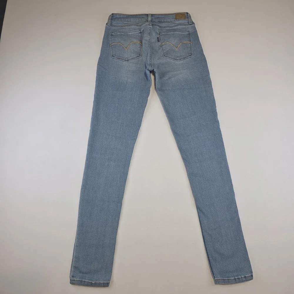 Levi's 711 Skinny Jeans Womens 27x30 Light Wash Stretch Denim Mid Rise
